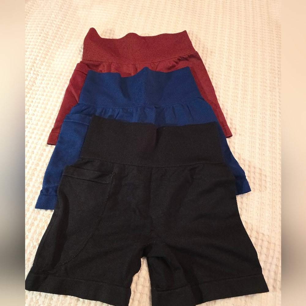 SHEIN Women's Athletic Shorts - Black, Blue, Red